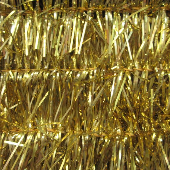 Christmas Tinsel Garland 2 Boxes Golden Sleigh Rauch Made in USA 15 ft, 2" wide - Picture 5 of 10